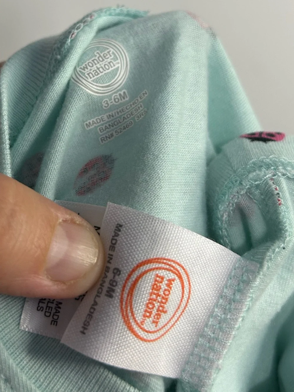 5 for $25🔥Wonder Nation Ladybug Blue Pajama Matching Short Set Baby 3-6M/ 6-9M‎